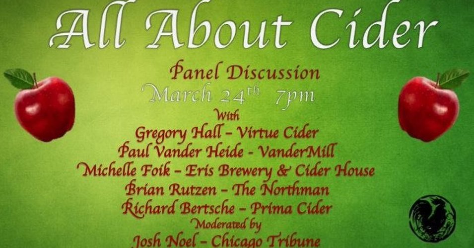 “All About Cider”, a panel discussion Thurs. Mar. 24th @ Jerry’s